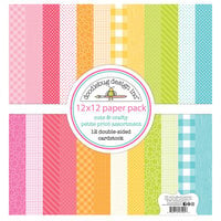Doodlebug Design - Petite Prints Collection - 12 x 12 Paper Pack - Cute and Crafty