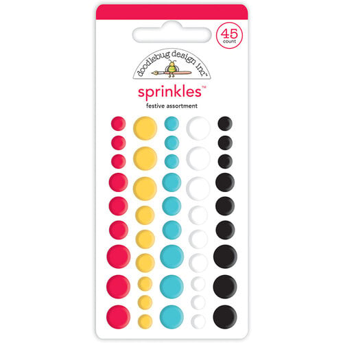 Doodlebug Design - Fun At The Park Collection - Stickers - Sprinkles - Enamel Dots - Festive Assortment