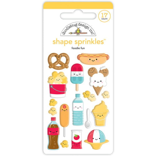 Doodlebug Design - Fun At The Park Collection - Stickers - Shape Sprinkles - Enamel - Foodie Fun