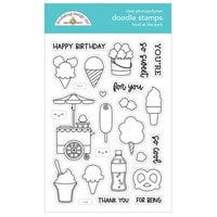 Doodlebug Design - Fun At The Park Collection - Clear Photopolymer Stamps - Food At The Park