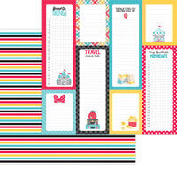 Doodlebug Design - Fun At The Park Collection - 12 x 12 Double Sided Paper - Goofy Stripe