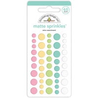 Doodlebug Design - My Happy Place Collection - Stickers - Matte Sprinkles - Self Adhesive Enamel Shapes - Retro Assortment