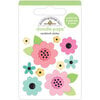 Doodlebug Design - My Happy Place Collection - Doodle-Pops - 3 Dimensional Cardstock Stickers - Flower Garden