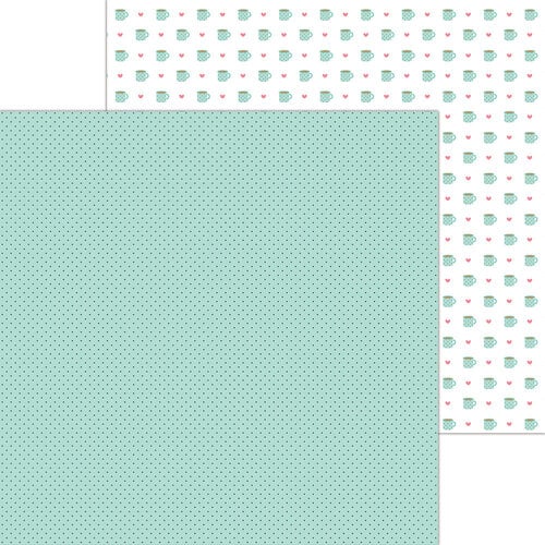 Doodlebug Design - My Happy Place Collection - 12 x 12 Double Sided Paper - Mint To Be
