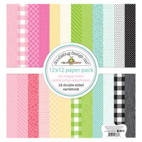 Doodlebug Design - My Happy Place Collection - 12 x 12 Paper Pack - Petite Print Assortment