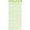 Doodlebug Design - Monochromatic Collection - Puffy Stickers - Alphabet Soup - Limeade
