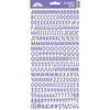 Doodlebug Design - Monochromatic Collection - Puffy Stickers - Alphabet Soup - Lilac