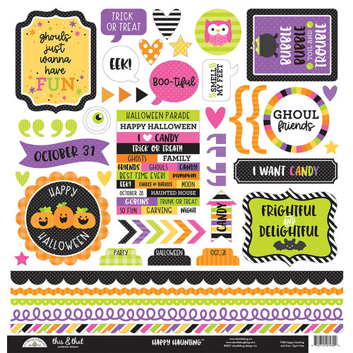 Doodlebug Design - Happy Haunting Collection - 12 x 12 Cardstock Stickers - This and That