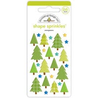 Doodlebug Design - Great Outdoors Collection - Stickers - Sprinkles - Self Adhesive Enamel Shapes - Evergreens Shape