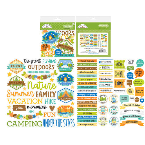 Doodlebug Design - Great Outdoors Collection - Chit Chat - Die Cut Cardstock Pieces - Great Outdoors