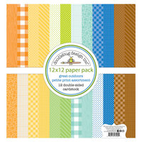 Doodlebug Design - Great Outdoors Collection - 12 x 12 Paper Pack - Petite Print Assortment