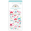 Doodlebug Design - Let It Snow Collection - Stickers - Sprinkles - Self Adhesive Enamel Shapes - Frosty Friends Shape