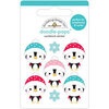Doodlebug Design - Let It Snow Collection - Doodle-Pops - 3 Dimensional Cardstock Stickers - Playful Penguins