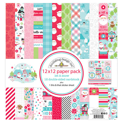 Doodlebug Design - Let It Snow Collection - 12 x 12 Paper Pack