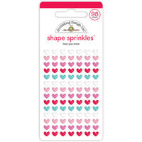 Doodlebug Design - Lots Of Love Collection - Stickers - Sprinkles - Self Adhesive Enamel Shapes - Love You More