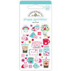 Doodlebug Design - Lots Of Love Collection - Stickers - Shape Sprinkles - Enamel - Lots of Love