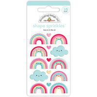 Doodlebug Design - Lots Of Love Collection - Stickers - Sprinkles - Self Adhesive Enamel Shapes - Love Is In The Air