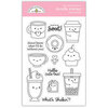 Doodlebug Design - Lots Of Love Collection - Clear Photopolymer Stamps - Treat Yourself