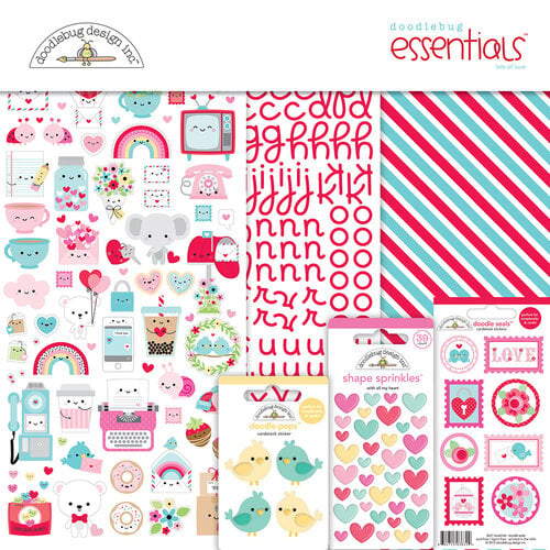Doodlebug Design - Lots Of Love Collection - Essentials Kit