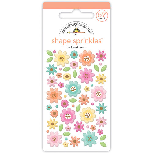 Doodlebug Design - Pretty Kitty Collection - Stickers - Shape Sprinkles - Enamel - Backyard Bunch