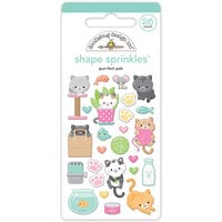 Doodlebug Design - Pretty Kitty Collection - Stickers - Sprinkles - Enamel Shape - Purr-fect Pals