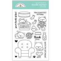 Doodlebug Design - Pretty Kitty Collection - Clear Photopolymer Stamps - Pretty Kitty