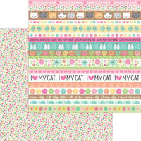 Doodlebug Design - Pretty Kitty Collection - 12 x 12 Double Sided Paper - Bitty Blooms