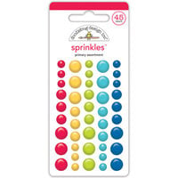 Doodlebug Design - Doggone Cute Collection - Stickers - Sprinkles - Enamel Dots - Primary Assortment