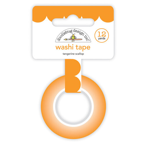 Doodlebug Design - Monochromatic Collection - Washi Tape - Tangerine Scallop