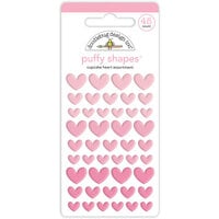 Doodlebug Design - Monochromatic Collection - Stickers - Puffy Shapes - Cupcake Heart