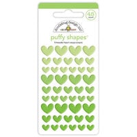 Doodlebug Design - Monochromatic Collection - Stickers - Puffy Shapes - Limeade Heart