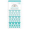 Doodlebug Design - Monochromatic Collection - Stickers - Puffy Shapes - Swimming Pool Heart