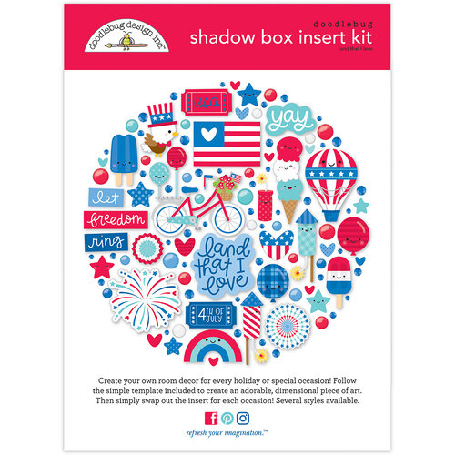 Doodlebug Design - Shadow Box Insert Kit - Land That I Love