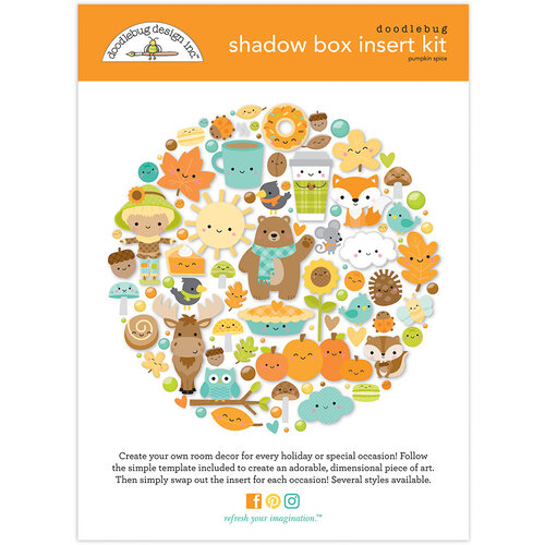 Doodlebug Design - Shadow Box Insert Kit - Pumpkin Spice