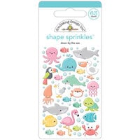 Doodlebug Design - Seaside Summer Collection - Stickers - Sprinkles - Self Adhesive Enamel Shapes - Down By The Sea