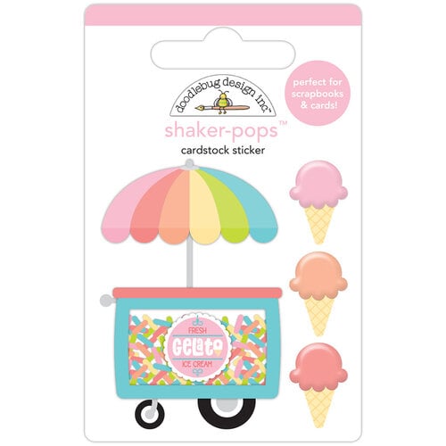 Doodlebug Design - Seaside Summer Collection - Stickers - Shaker-Pops - Gel-lot-o' Flavors