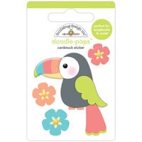 Doodlebug Design - Seaside Summer Collection - Doodle-Pops - 3 Dimensional Cardstock Stickers - Toucan Tango