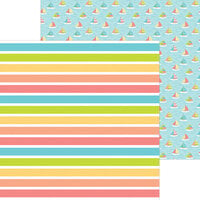 Doodlebug Design - Seaside Summer Collection - 12 x 12 Double Sided Paper - Beach Blanket