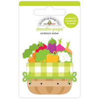 Doodlebug Design - Farmer's Market Collection - Doodle-Pops - 3 Dimensional Cardstock Stickers - Harvest Time