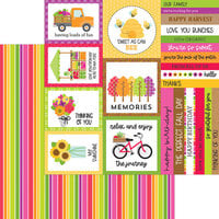 Doodlebug Design - Farmer's Market Collection - 12 x 12 Double Sided Paper - Veggie Sticks