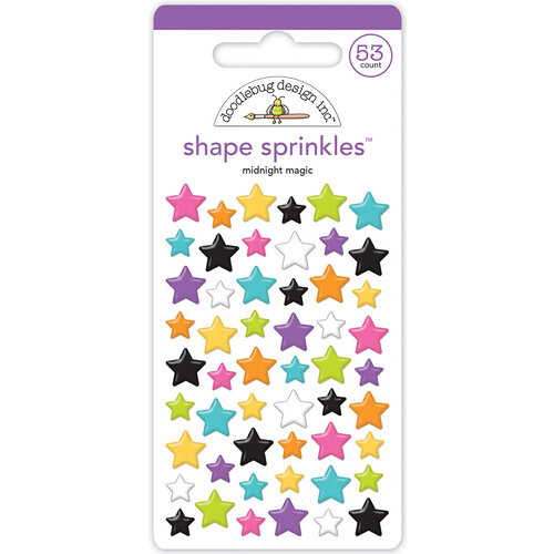 Doodlebug Design - Monster Madness Collection - Halloween - Stickers - Shape Sprinkles - Enamel - Midnight Magic