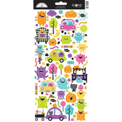 Doodlebug Design - Monster Madness Collection - Halloween - Cardstock Stickers - Icons