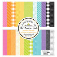 Doodlebug Design - Monster Madness Collection - Halloween - 12 x 12 Paper Pack - Petite Print Assortment