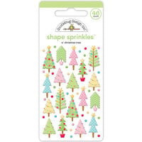 Doodlebug Design - Candy Cane Lane Collection - Stickers - Shape Sprinkles - Enamel - O' Christmas Tree
