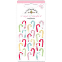 Doodlebug Design - Candy Cane Lane Collection - Stickers - Shape Sprinkles - Enamel - Candy Cane Lane