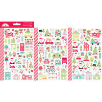 Doodlebug Design - Candy Cane Lane Collection - Christmas - Cardstock Stickers - Mini Icons