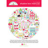 Doodlebug Design - Candy Cane Lane Collection - Christmas - Shadow Box Insert Kit
