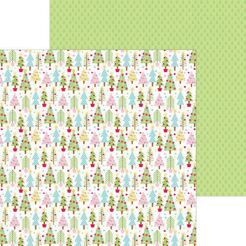 Doodlebug Design - Candy Cane Lane Collection - Christmas - 12 x 12 Double Sided Paper - Tree Festival