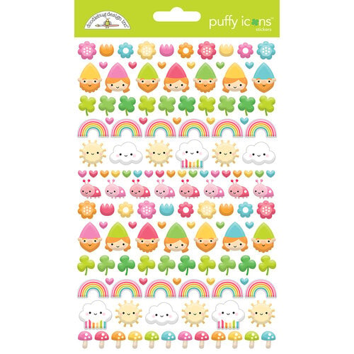 Doodlebug Design - Over The Rainbow Collection - Sticker - Puffy Shapes - Icons