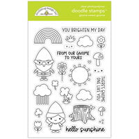 Doodlebug Design - Over The Rainbow Collection - Clear Photopolymer Stamps - Gnome Sweet Gnome